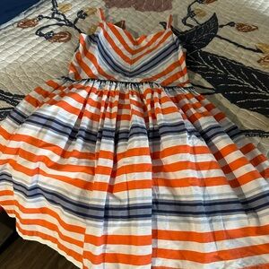 Gymboree Orange and Blue Striped Dress